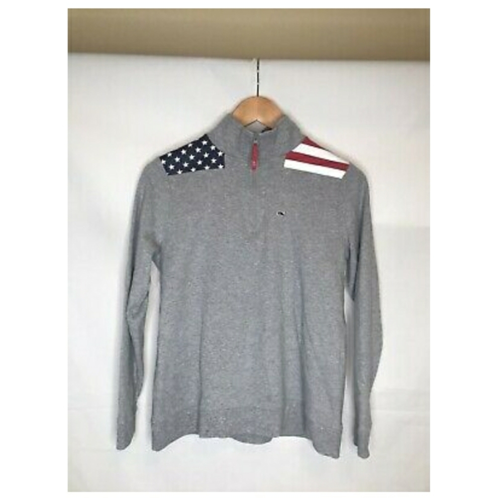 VINEYARD VINES Womens Shep Shirt 1/4 Zip Pullover
